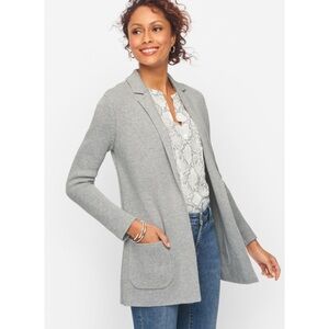 Talbots Petite Notch Collar Sweater Blazer - Size LP